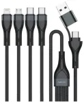 4smarts 4-in-1 andmeedastus- ja laadimiskaabel | USB-C kuni USB-A | 1.2m | must