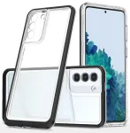 Clear 3in1 Case for Samsung Galaxy S22 + (S22 Plus) Frame Gel Cover Black