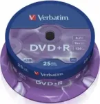 Matricas DVD+R AZO Verbatim 4.7GB 16x 25 Pack, Spindle