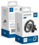 Magnetic car phone holder compatible with Magsafe Blue star CLAMP air vent black