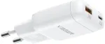 Veger TR121 reisilaadija | 45W | PD | USB-A, USB-C | USB-C kuni USB-C kaabliga komplektis | valge