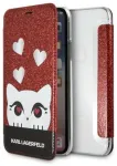 Karl Lagerfeld KLFLBKPXVDCRE iPhone X|XS punane raamatukujuline &uuml;mbris Valentine