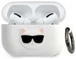 KLACAPSILCHWH Karl Lagerfeld Choupette Head silikoon&uuml;mbris Airpods Pro valge