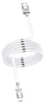 iKaku KSC-350 Lightning laadimis- ja andmeedastuskaabel magnetitega 1m White