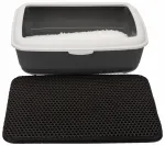 Cat litter tray mat : Trixie Cat litter tray sieve mat, EVA, 35 &times; 45 cm, black
