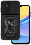 Kaitse&uuml;mbris Slide Camera Armor Case mudelile Samsung Galaxy A15 4G/5G, must