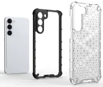 Honeycomb case for Samsung Galaxy S23+ armored hybrid cover transparent