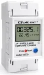 Qoltec Single-phase electronic energy consumption meter for DIN rail | RESET | periodic and continuous meter | 230V | 60A | LCD | LED | 2P
