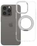 Frame Circle Stand telefoni &uuml;mbris alusega ja MagSafe toega iPhone 13 Pro l&auml;bipaistev