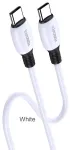 iKaku KSC-951 PD60W kiirlaadimis- ja andmekaabel Type-C to Type-C White