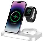 Devia 3-in-1 juhtmevaba laadija | Qi | 15W | valge