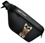 Nimmy Glasses prantsuse buldogiga kott prantsuse buldogi mustriga must