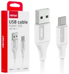 AMiO AMIO-03917 andmeedastus- ja laadimiskaabel | USB-A kuni USB-C | 15W | 1m