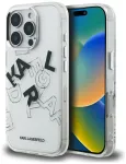 Case Karl Lagerfeld IML Sketched Graphic for iPhone 16 Pro transparent