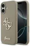Guess Silicone Big 4G Script phone case for iPhone 17 brown
