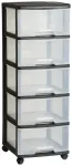 5 sahtliga sahtlis&uuml;steem 20L Drawer System 37x39x100cm must/l&auml;bipaistev