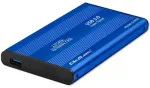 Qoltec alumiiniumist v&auml;lise k&otilde;vaketta korpus HDD SSD 2.5'' SATA3 | USB 3.0 | Sinine