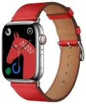 Forcell F-Design FA20 nutikella rihm Apple Watch (42/44/45/49 mm) jaoks | tehisnahk | punane