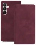 Smart Suede raamatut&uuml;&uuml;pi telefoni &uuml;mbris Samsung Galaxy A57 (A576) tumepunane