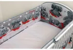 Voodipehmendus 360 cm FUNNY BEAR grey, Ankras
