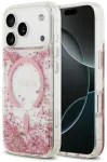 Guess Resin Bottom Glitter telefoni &uuml;mbris MagSafe toega iPhone 18 Pro | iPhone 17 Pro roosa