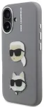 Karl Lagerfeld Grained PU K&CH Heads telefoni&uuml;mbris mudelile iPhone 16, hall