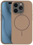Silicone Thin Mag telefoni &uuml;mbris MagSafe toega iPhone 15 Pro pruun