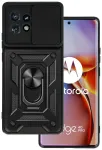 Kaitse&uuml;mbris Slide Camera Armor Case mudelile Motorola Edge 40 Pro 5G, must