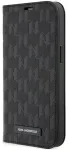 Karl Lagerfeld KLBKP14LSAKLHPK iPhone 14 Pro 6.1" bookcase czarny|black Saffiano Monogram