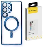 Wozinsky Electroplated telefoni &uuml;mbris MagSafe toega Samsung Galaxy S25+ sinine