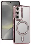 Bling phone case with MagSafe support for Samsung Galaxy S26 (S942) pink