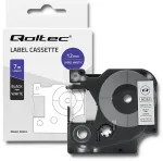 Qoltec Lint DYMO D1 45013 jaoks | 12mm x 7m | Valge / Must tr&uuml;kk