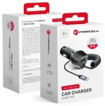 Forcell F-Energy Carbon CC50-1AC autolaadija | 20W | PD, QC | USB-A, USB-C | USB-C kaabliga komplektis | must