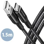 Axagon BUCM-AM15AB andmeedastus- ja laadimiskaabel | USB-A kuni USB-C | 1.5m