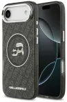 Karl Lagerfeld IML Glitter telefoni&uuml;mbris MagSafe toega iPhone 17 Air jaoks, must