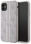 Guess GUHMN61P4RPSP 4G Printed Stripes telefoni &uuml;mbris MagSafe toega iPhone 11 | iPhone XR roosa