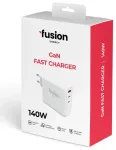 Fusion Energy laadija | reisilaadija | 140W | USB-C, USB-A | valge