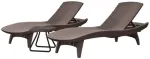 Lamamistoolide komplekt Pacific 2 tk. + pruun laud