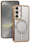 Bling phone case with MagSafe support for Samsung Galaxy S26 (S942) gold