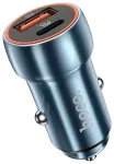 HOCO Z46A autolaadija | 20W | PD, QC | USB-C, USB-A | sinine