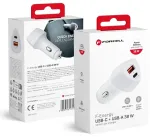 Forcell F-Energy Carbon CC50-1A1C autolaadija | 38W | PD, QC | USB-C, USB-A | valge