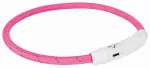Helkiv kaelarihm koertele &ndash; Trixie Flash light ring USB, XS&ndash;S: 35 cm/&oslash; 7 mm