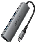 Acefast J16 USB Jaotur USB-C 5-&uuml;hes HDMI 4K 60Hz PD90W Dokkimisjaam - Hall