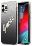 Guess GUHCP12MPCUGLSBK iPhone 12|12 Pro 6,1" must k&otilde;va korpus Glitter Gradient Script
