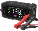 Qoltec Intelligentne mikroprotsessorlaadija 12V 6A | Taastamisfunktsiooniga laadija AGM GEL LiFePO4 akule | LCD