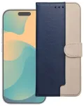 Klappkorpusega kaane&uuml;mbris Motorola G17 POWER Split Book tumesinine ja kreemjas