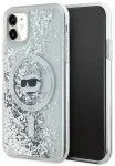 Karl Lagerfeld KLHMN61LGCHSGH Liquid Glitter Choupette Head telefoni &uuml;mbris MagSafe toega iPhone 11 | iPhone XR l&auml;bipaistev (kass)