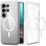 Spigen Ultra Hybrid Mag telefoni &uuml;mbris MagSafe toega Samsung Galaxy S26 Ultra (S948) l&auml;bipaistev valge