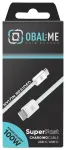 OBAL:ME andmeedastus- ja laadimiskaabel | USB-C kuni USB-C | 100W | 1m | valge