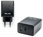 Beline reisilaadija | 18W | USB-A, USB-C | must